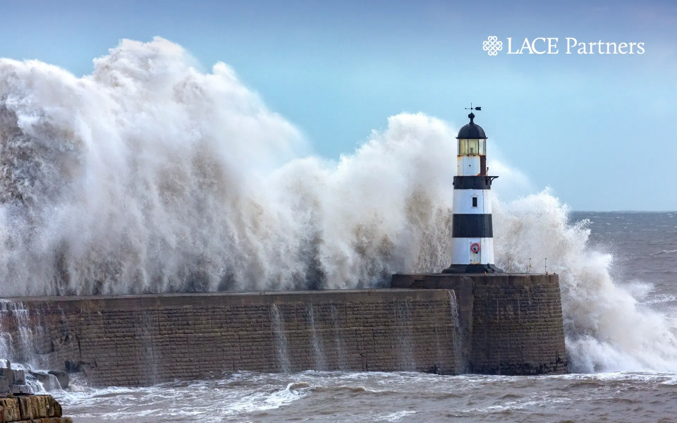 Lighthouse battling waves representing HR battling tribunal claims